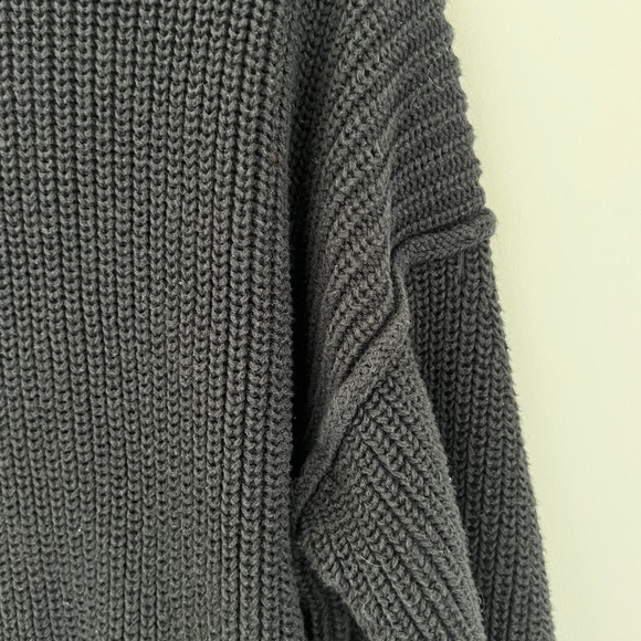 Black Cotton Pullover Sweater - Picture 4 of 4